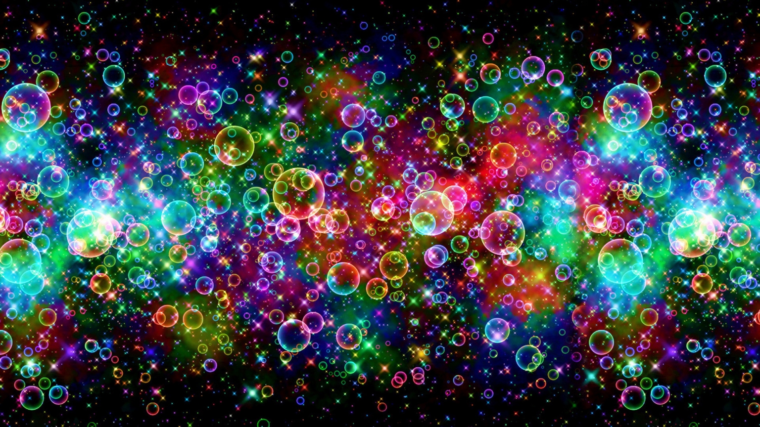 Colorful Bubbles for 1536 x 864 HDTV resolution