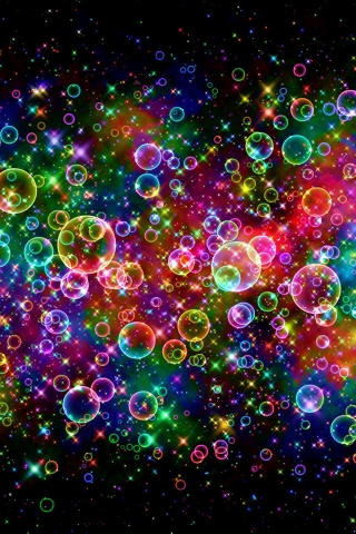 Colorful Bubbles for 320 x 480 iPhone resolution
