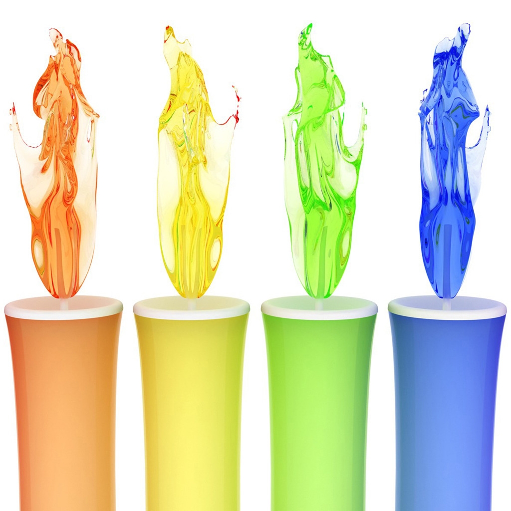 Colorful Candles for 1024 x 1024 iPad resolution