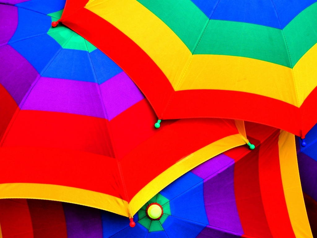 Colorful Umbrellas for 1024 x 768 resolution