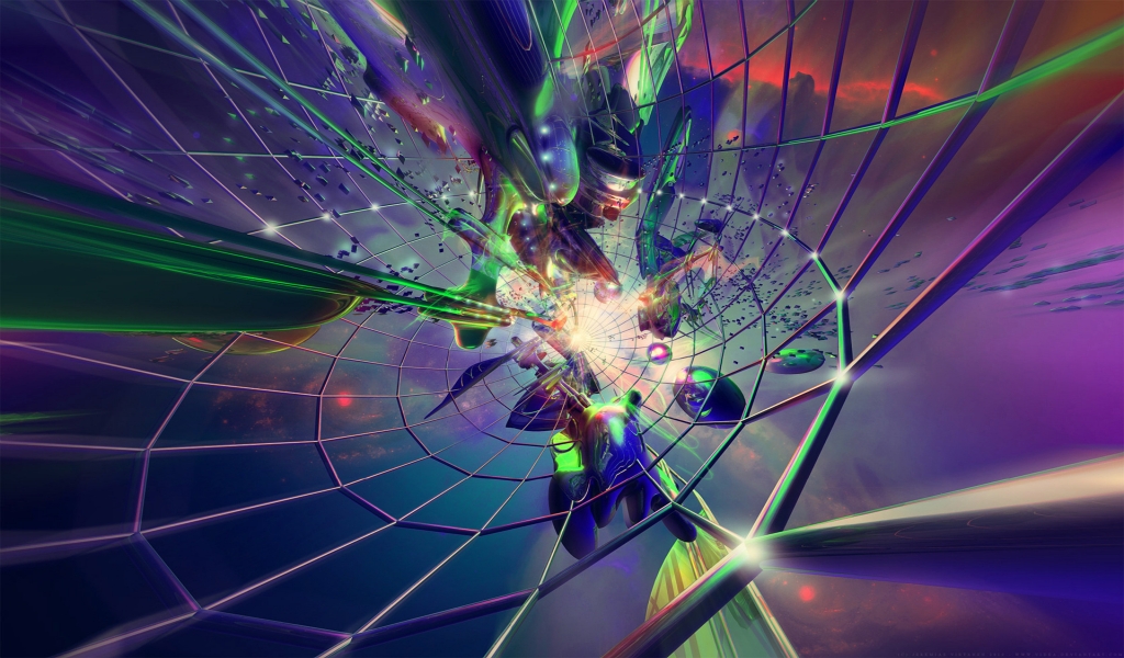 Colourful Abstract for 1024 x 600 widescreen resolution