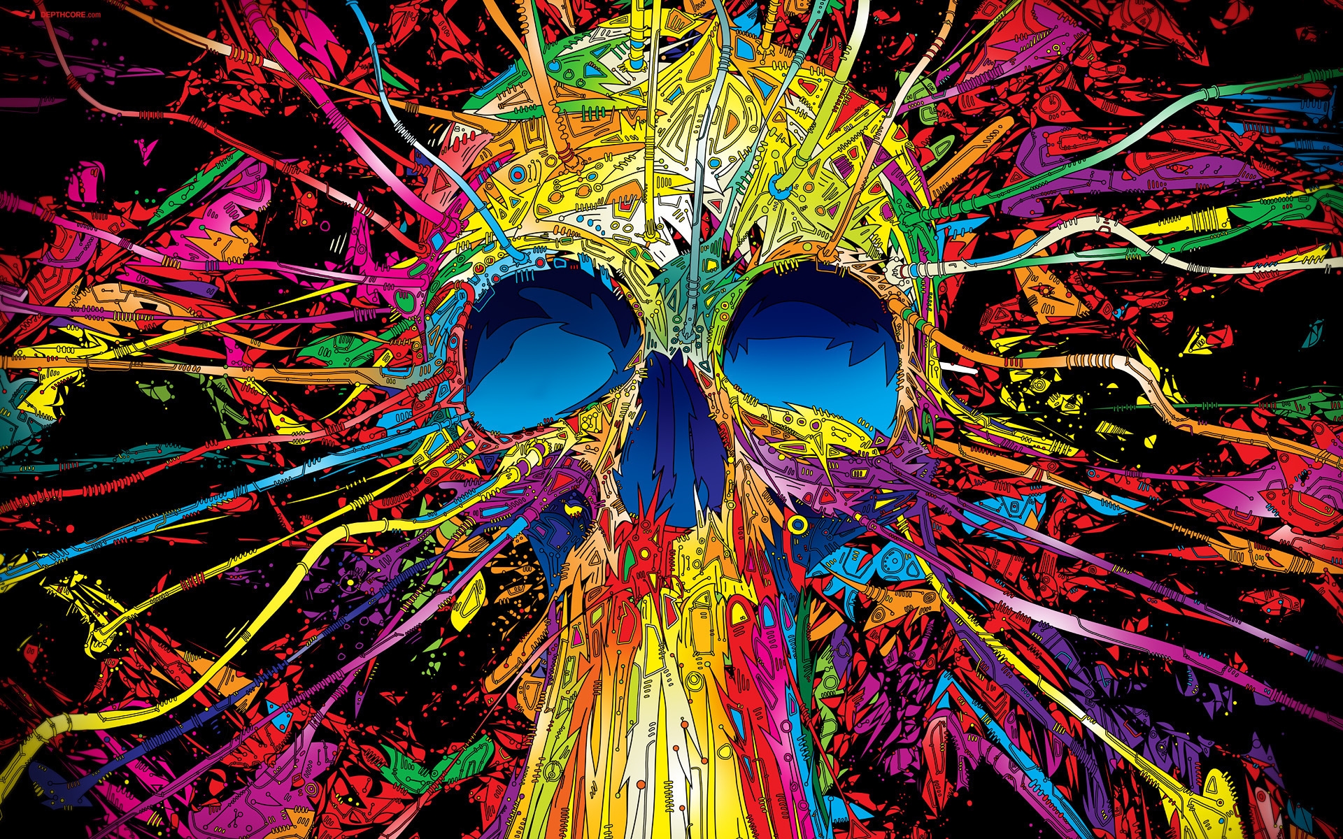 Colourful Skull for 1920 x 1200 widescreen resolution