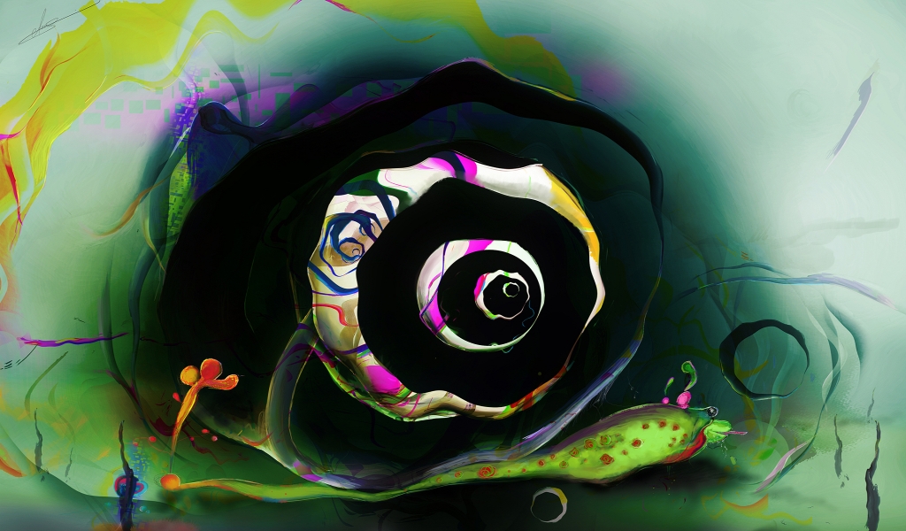 Colourful World Eye for 1024 x 600 widescreen resolution
