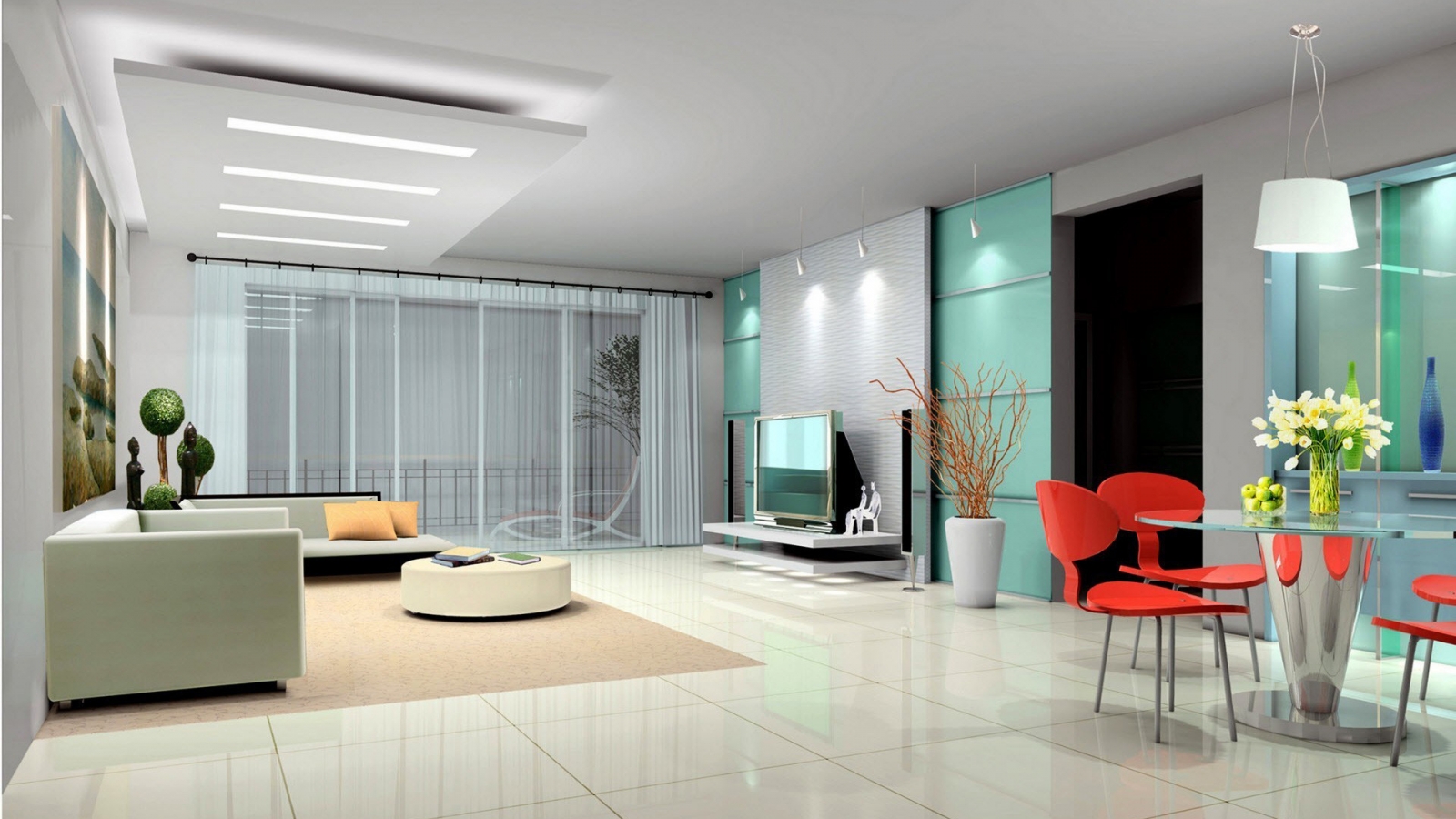 Cool Living Room for 1600 x 900 HDTV resolution