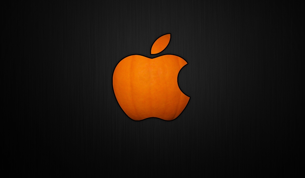 Cool Pumpkin Apple for 1024 x 600 widescreen resolution