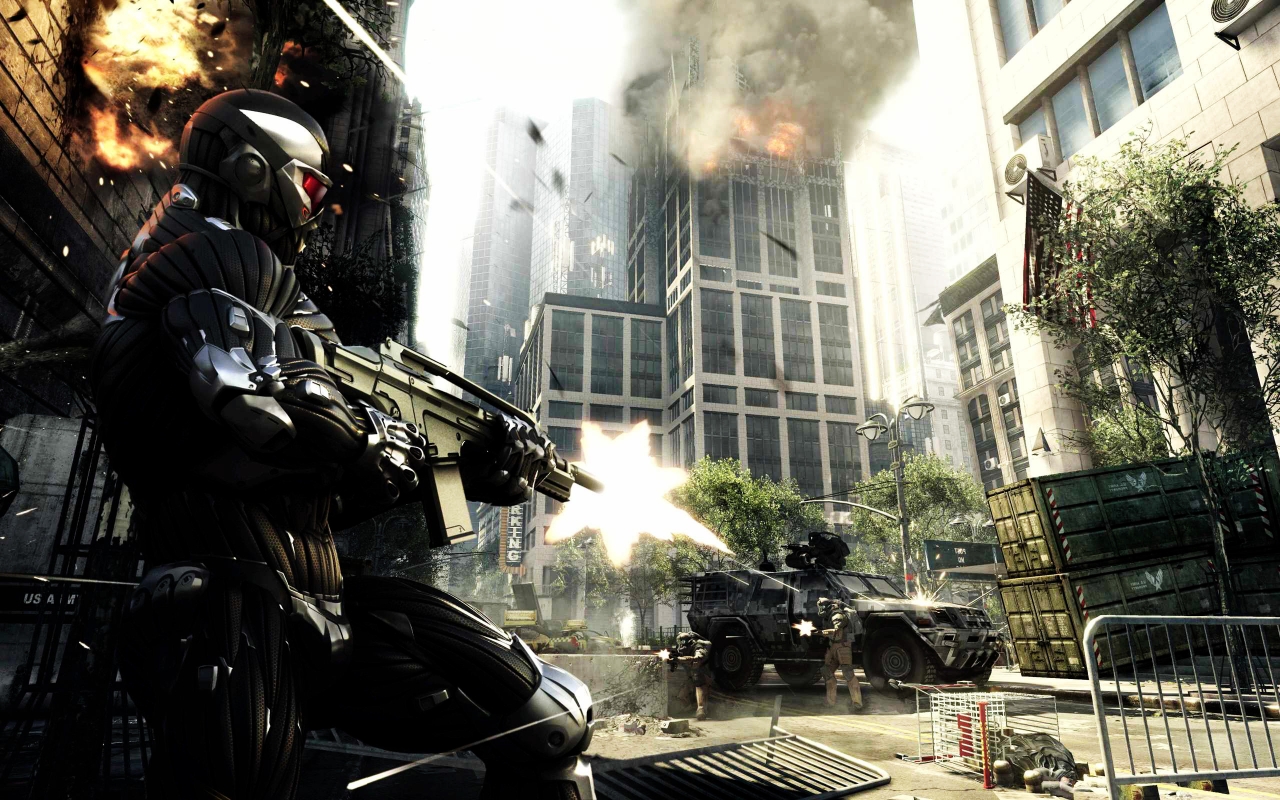 Crysis 2 Scene for 1280 x 800 widescreen resolution