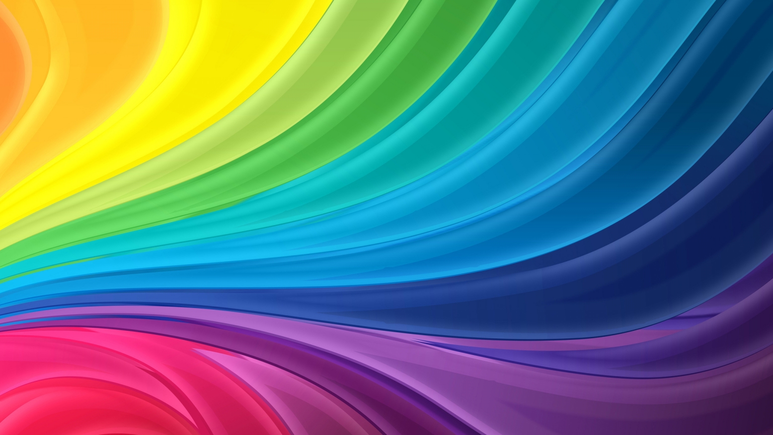 Curl Rainbow for 1536 x 864 HDTV resolution