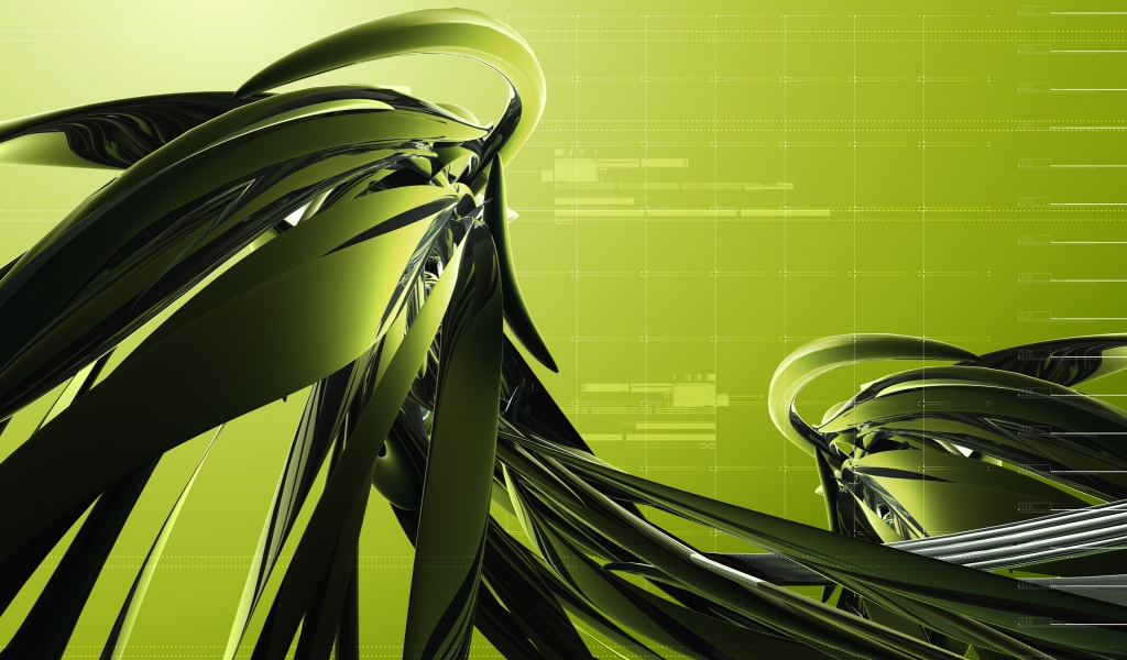 Dark Green Abstract Design for 1024 x 600 widescreen resolution