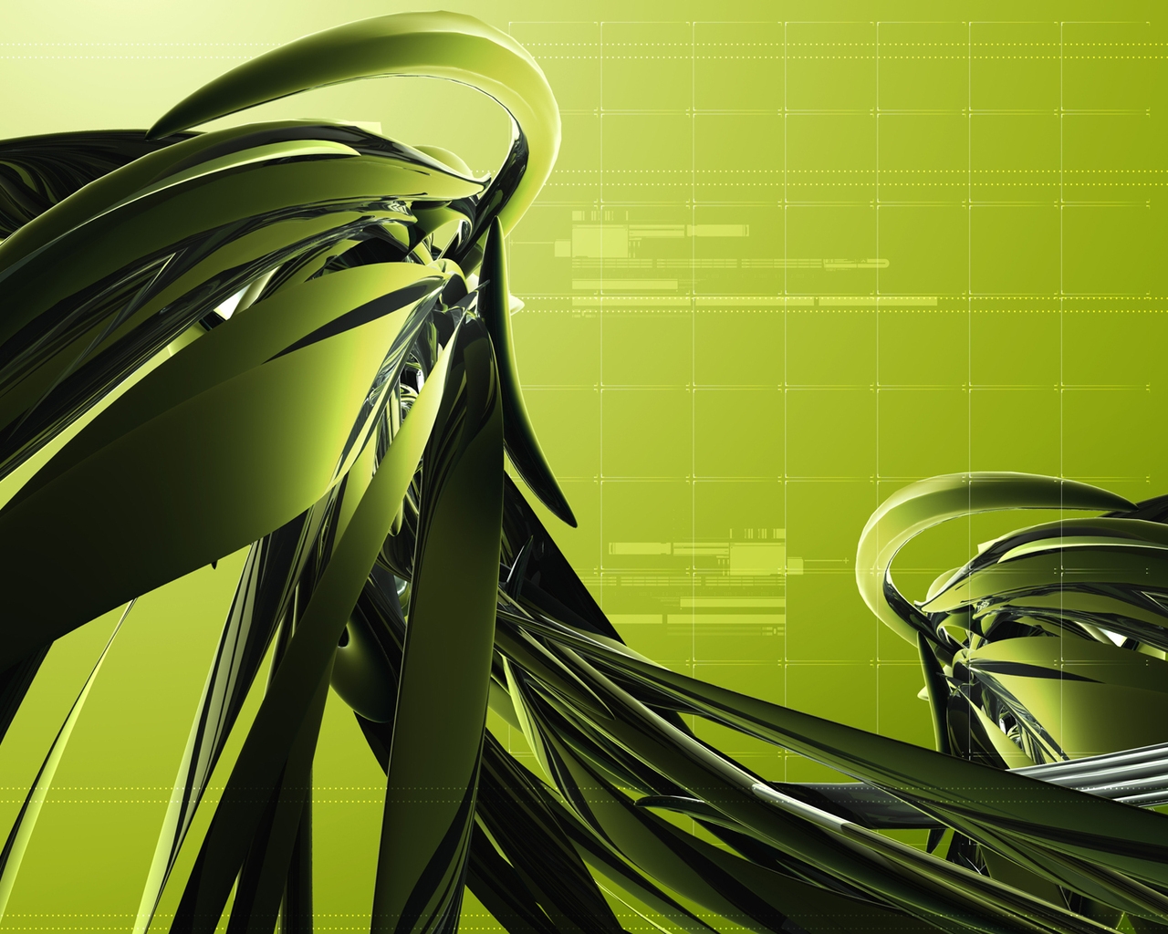 Dark Green Abstract Design for 1280 x 1024 resolution
