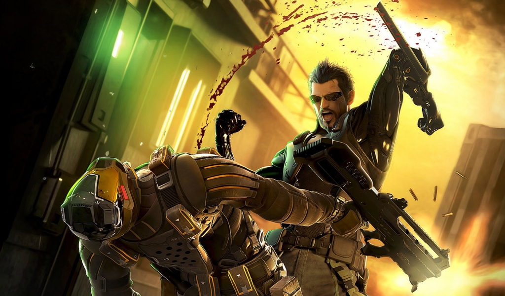 Deus Ex Human Revolution Fight for 1024 x 600 widescreen resolution
