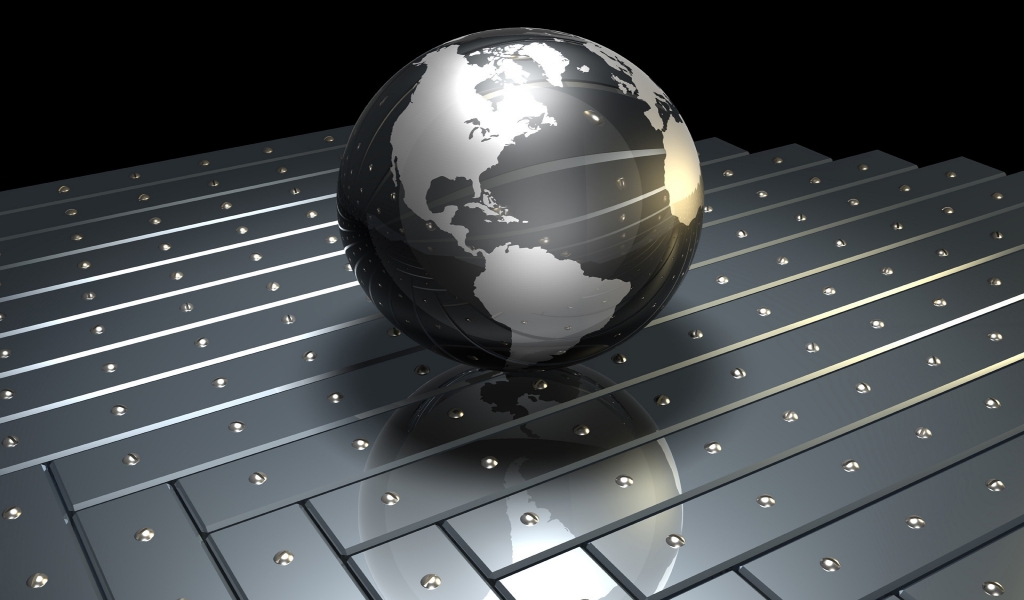 Digital Earth Globe for 1024 x 600 widescreen resolution