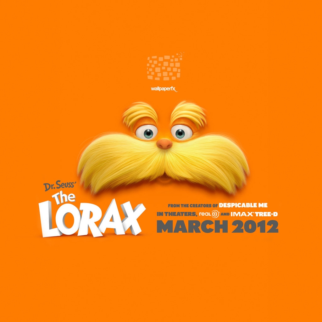 Dr Seuss The Lorax Movie 2012 for 1024 x 1024 iPad resolution