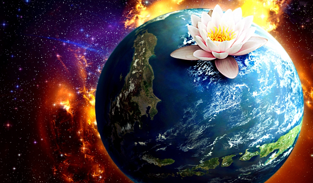 Earth Flower for 1024 x 600 widescreen resolution