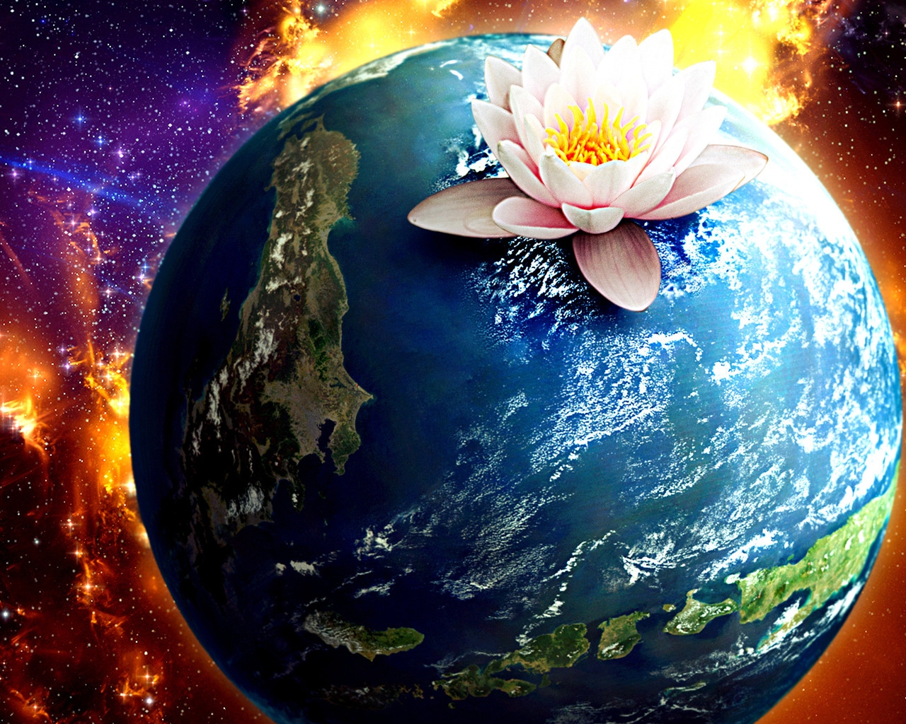 Earth Flower for 1280 x 1024 resolution