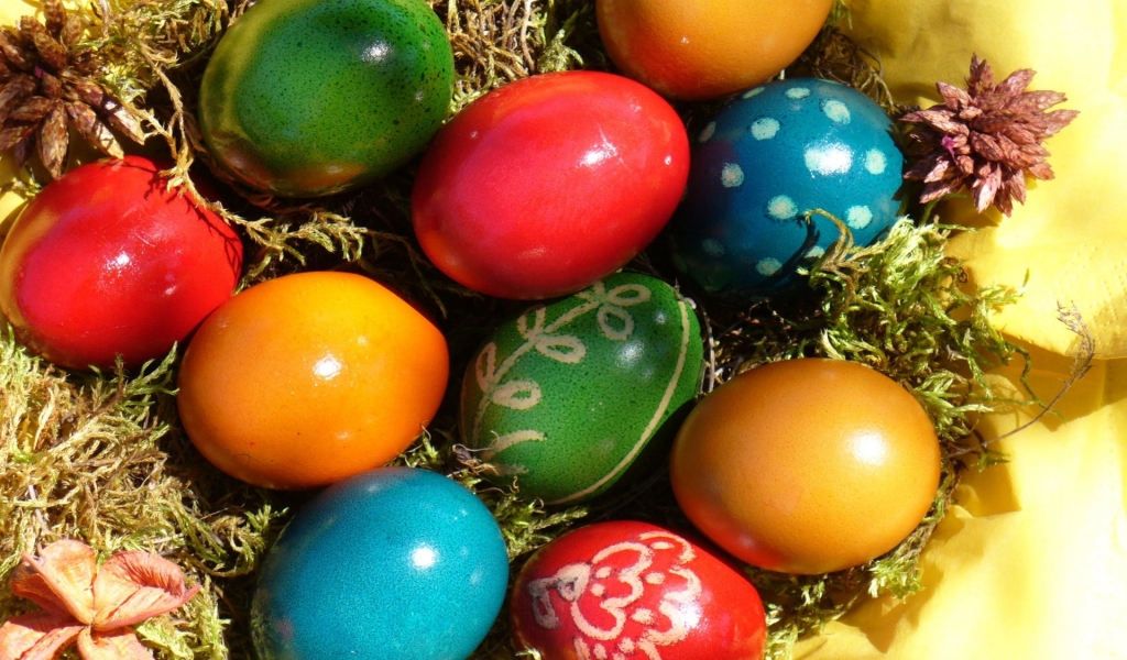 Easter Colors Eggs for 1024 x 600 widescreen resolution