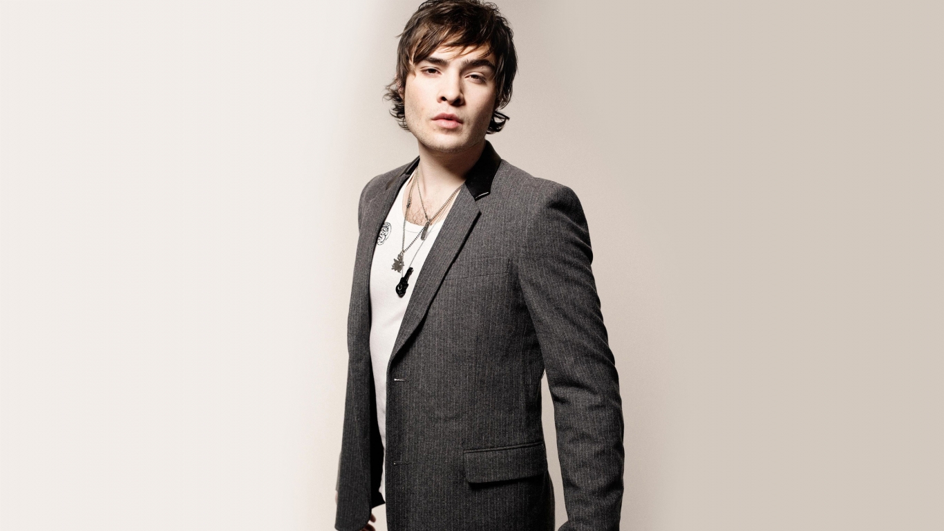 Ed Westwick Cool for 1366 x 768 HDTV resolution