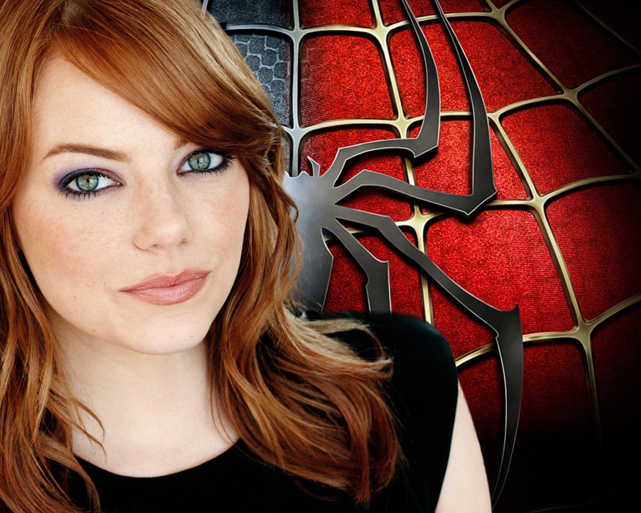 Emma Stone Spider for 1280 x 1024 resolution