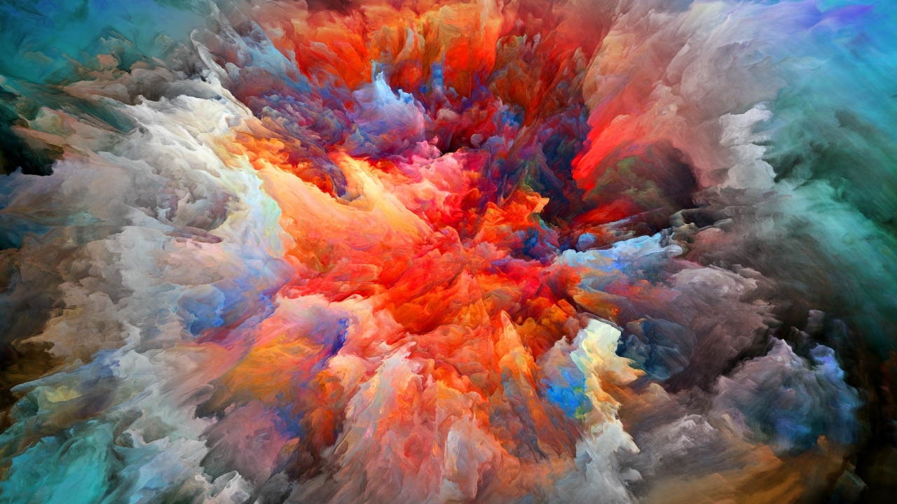 Explosion of Colors for 1280 x 720 HDTV 720p resolution