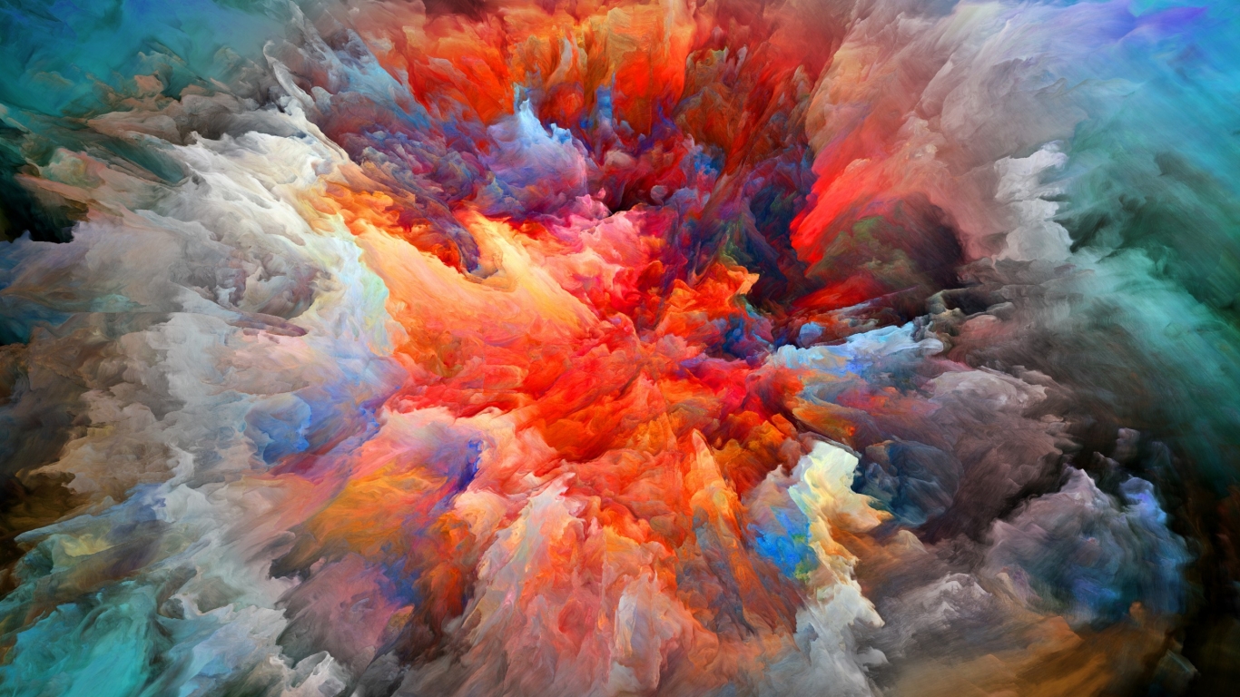 Explosion of Colors for 1366 x 768 HDTV resolution