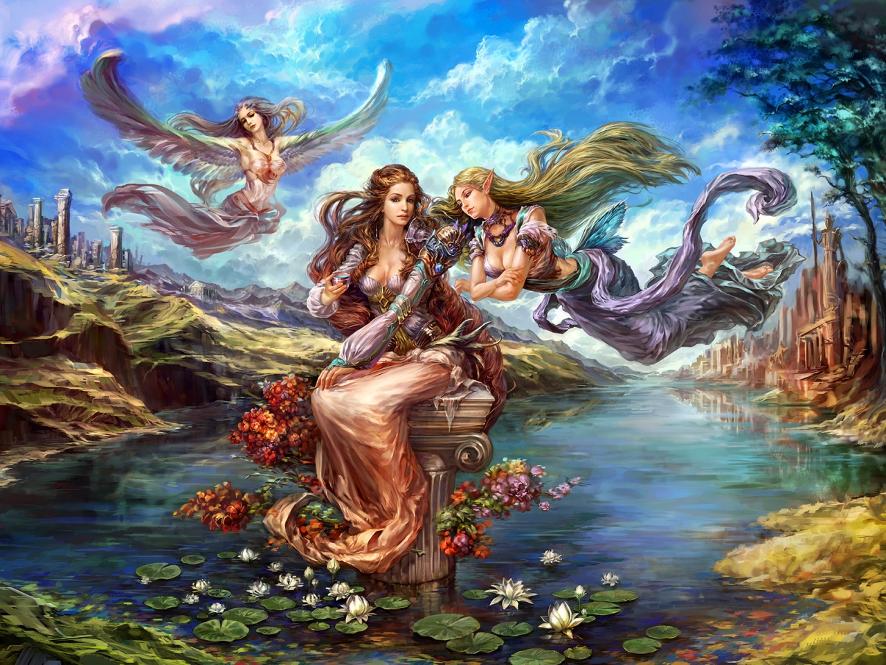 Fantasy Elves from Forsaken World for 1280 x 960 resolution