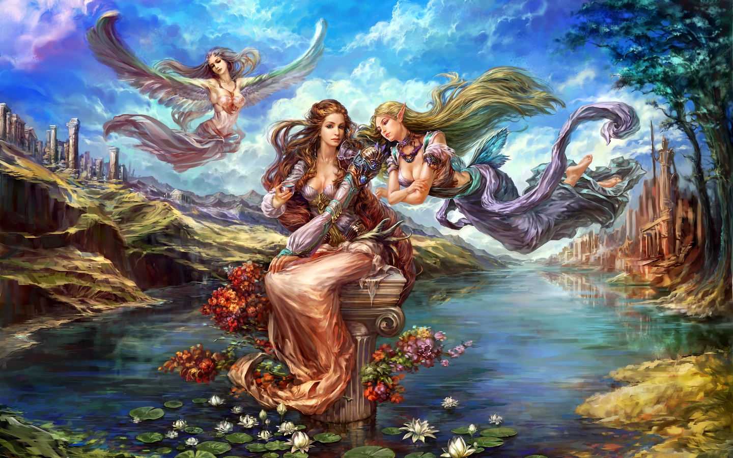 Fantasy Elves from Forsaken World for 1440 x 900 widescreen resolution
