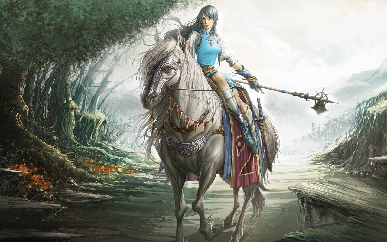 Fantasy Girl Rider for 1280 x 800 widescreen resolution