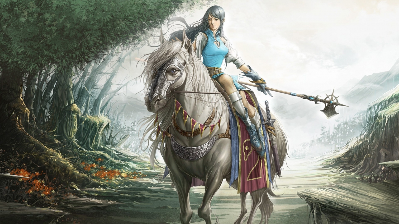 Fantasy Girl Rider for 1680 x 945 HDTV resolution