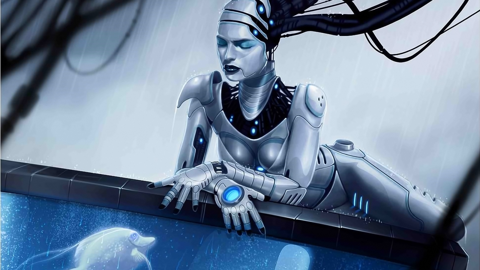 Fantasy Woman Robot for 1600 x 900 HDTV resolution