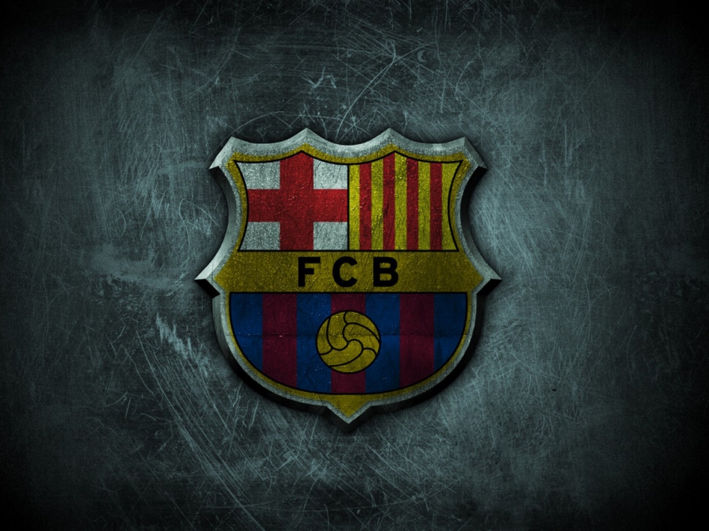 FC Barcelona Grunge Logo for 1024 x 768 resolution