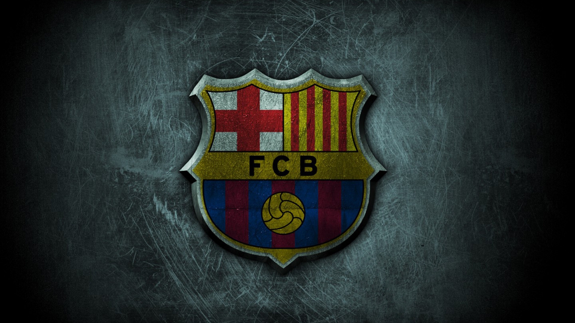 FC Barcelona Grunge Logo for 1920 x 1080 HDTV 1080p resolution