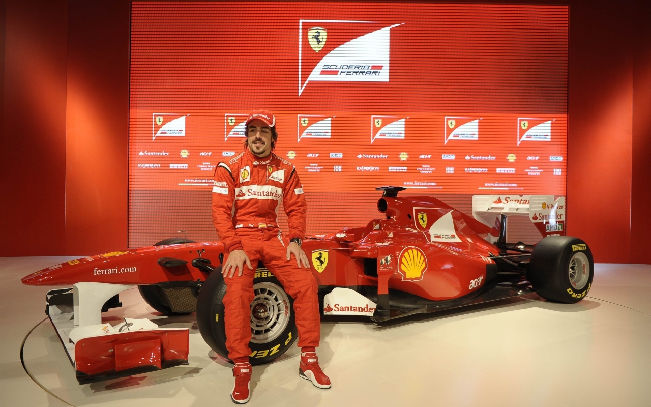 Fernando Alonso Ferrari for 1280 x 800 widescreen resolution