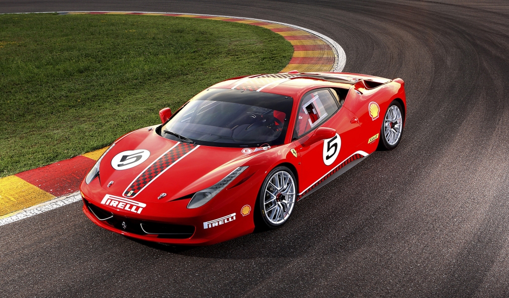 Ferrari 458 Challenge for 1024 x 600 widescreen resolution
