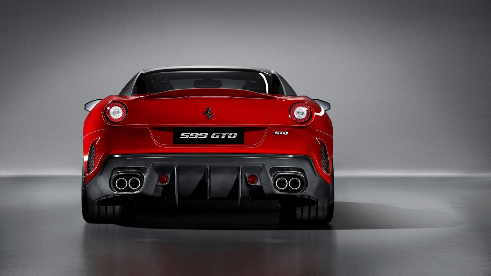 Ferrari 599 GTO Rear for 1600 x 900 HDTV resolution