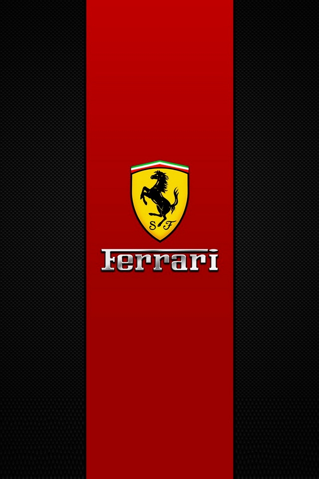 Ferrari Brand Logo for 640 x 960 iPhone 4 resolution