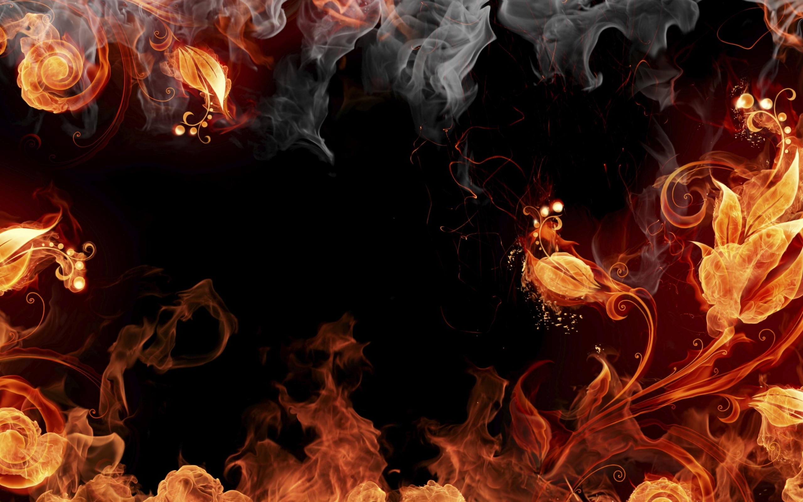 Fire Abstract Art for 2560 x 1600 widescreen resolution