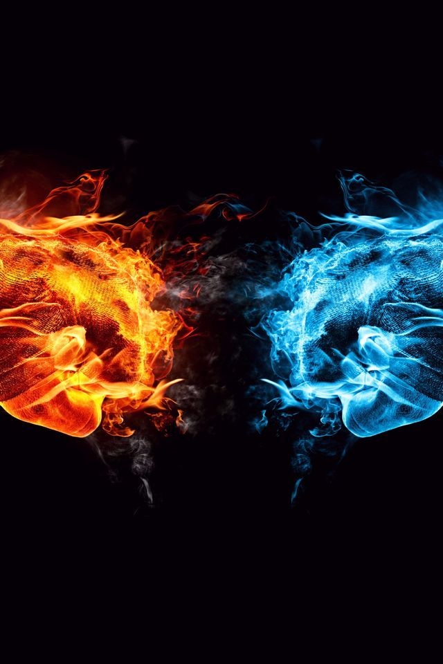 Fire and Ice Conflict for 640 x 960 iPhone 4 resolution