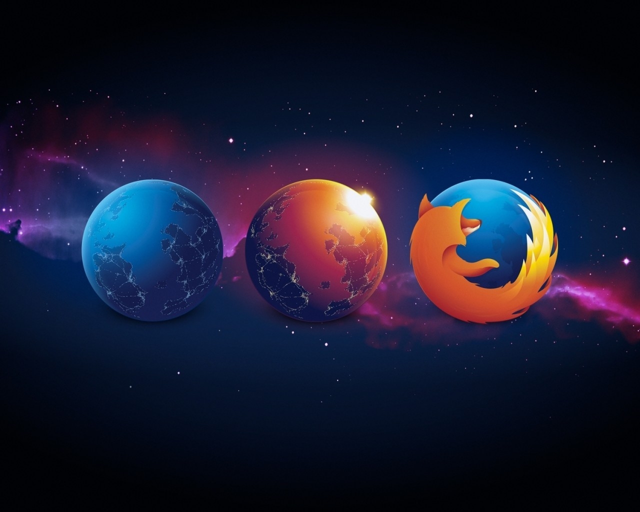 Firefox Planet for 1280 x 1024 resolution