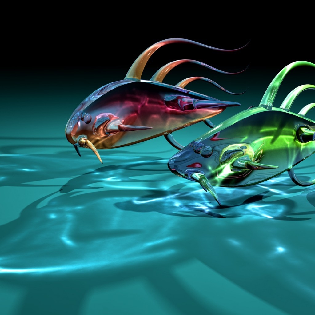 Fishes Race for 1024 x 1024 iPad resolution