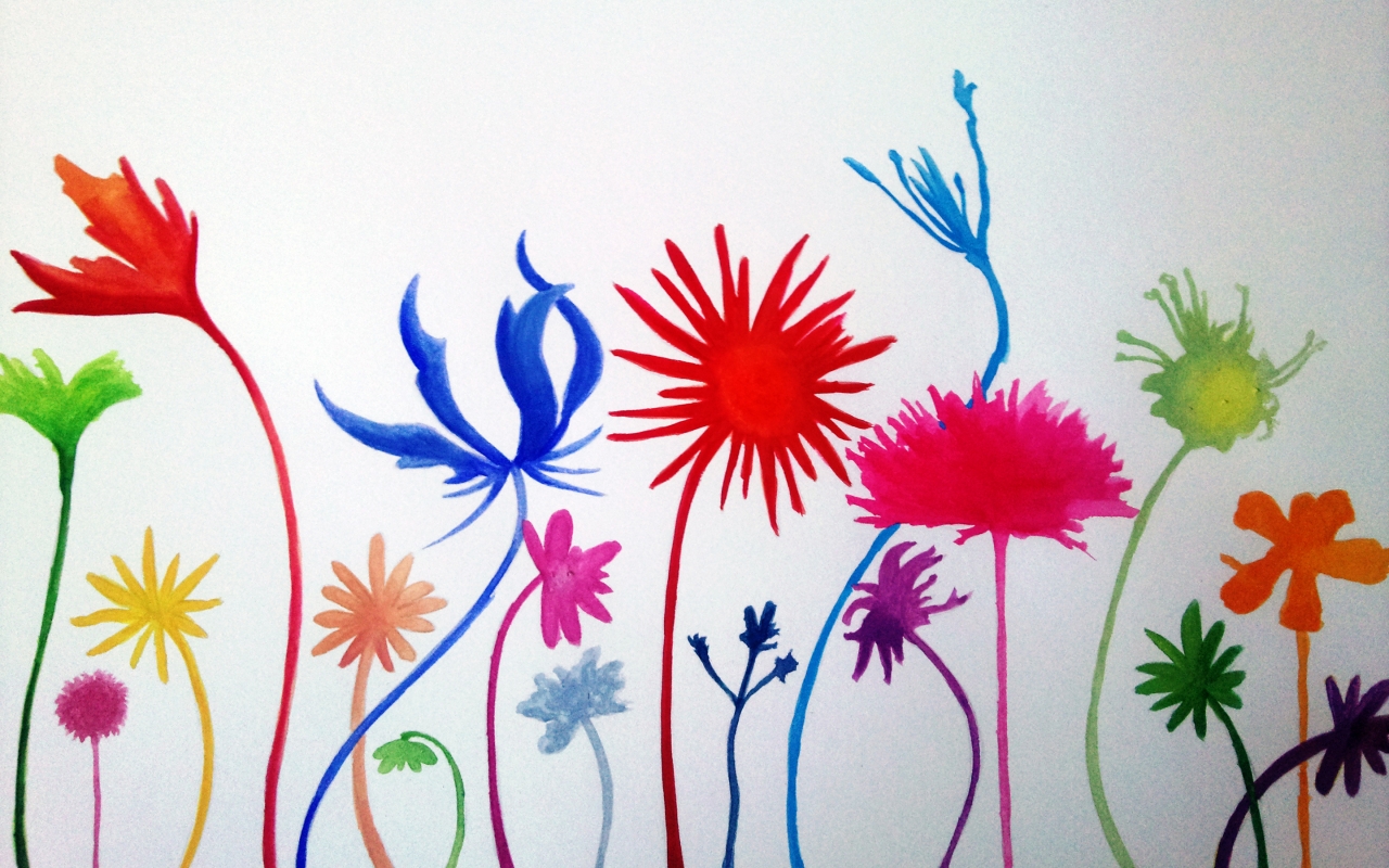 Flower Mural for 1280 x 800 widescreen resolution