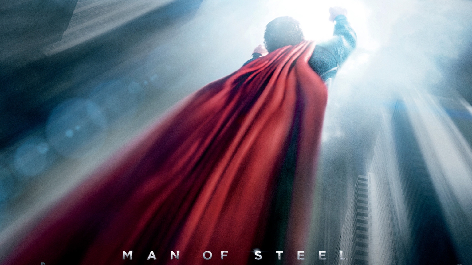 Flying Man of Steel for 1536 x 864 HDTV resolution