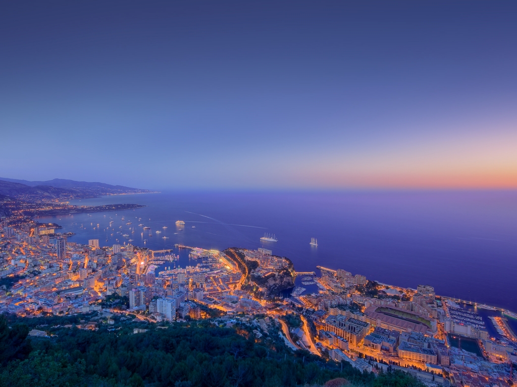 Formula 1 Night Monaco for 1024 x 768 resolution