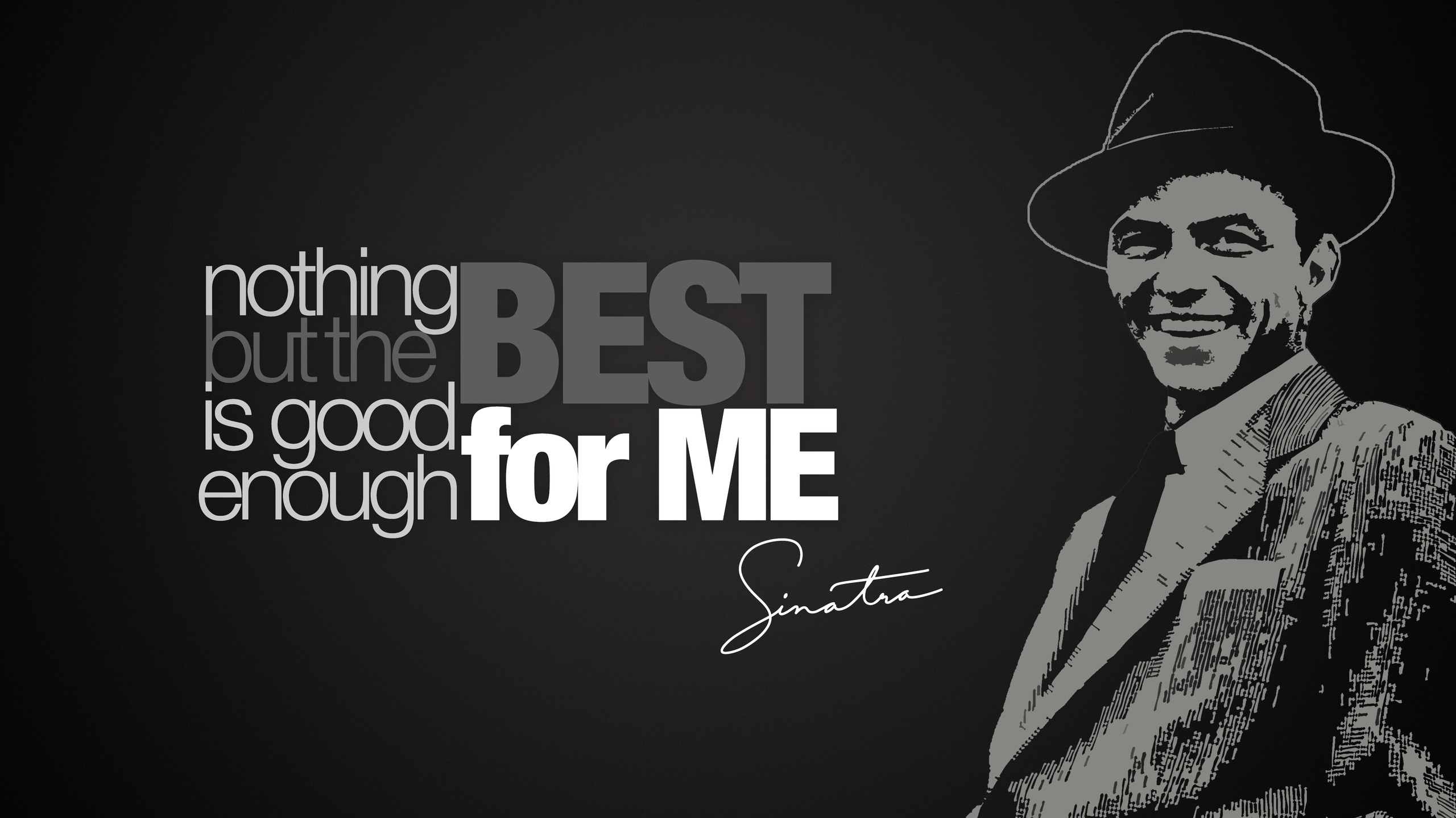 Frank Sinatra Quote for 2560x1440 HDTV resolution