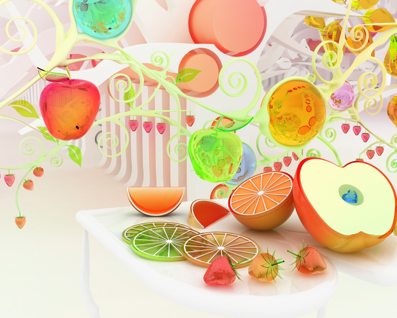 Fruits for 1280 x 1024 resolution