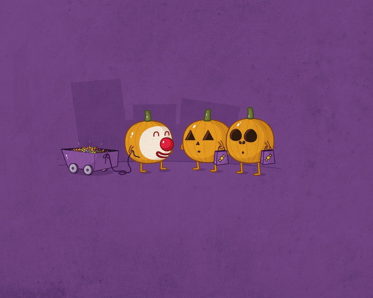 Funny Pumpkin People for 1280 x 1024 resolution