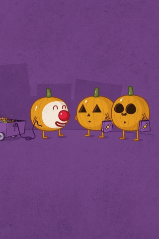Funny Pumpkin People for 320 x 480 iPhone resolution