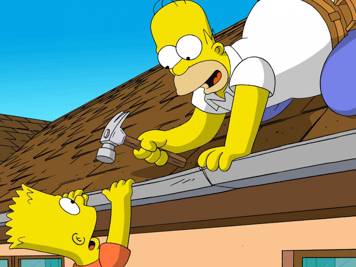 Funny Simpsons for 1152 x 864 resolution