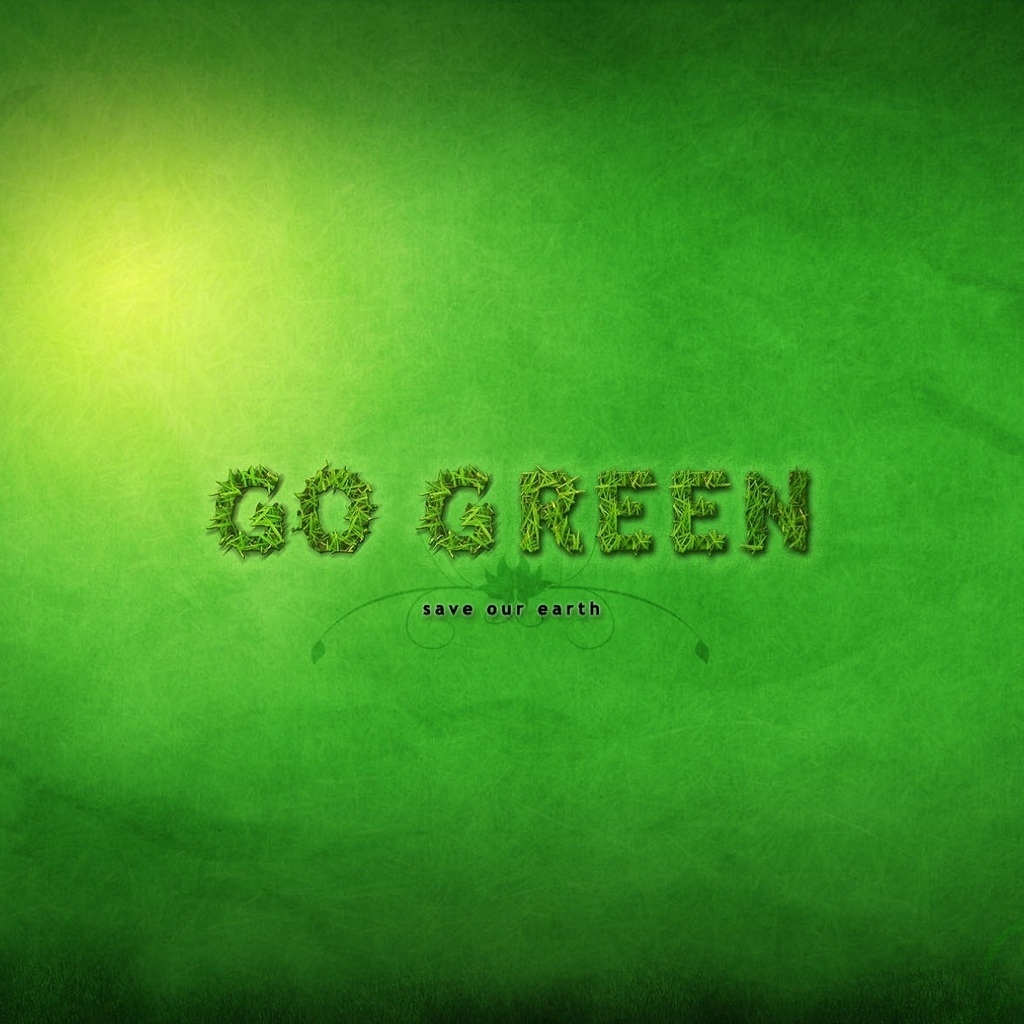 Go Green for 1024 x 1024 iPad resolution