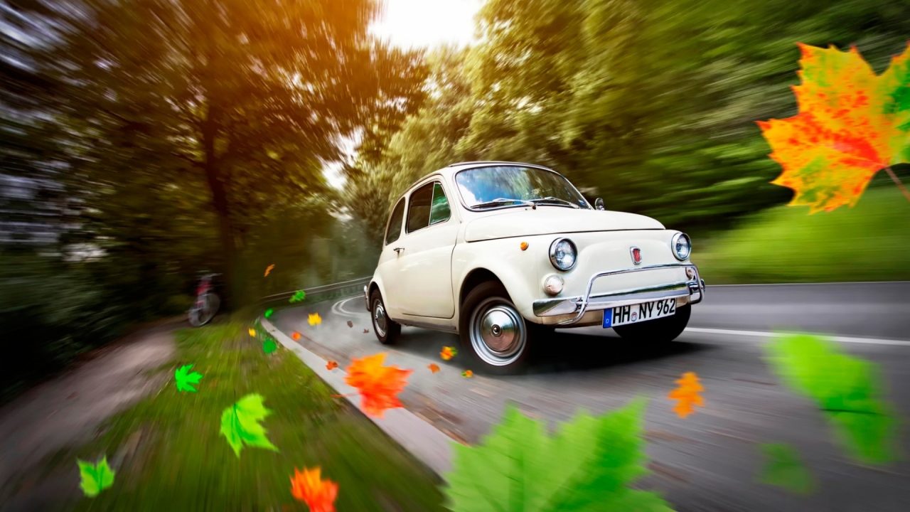 Gorgeous Old Fiat 500 for 1280 x 720 HDTV 720p resolution