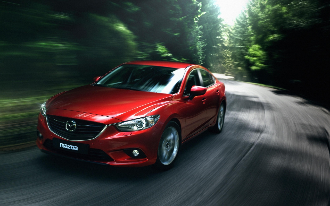 Gorgeous Red Mazda 6 for 1280 x 800 widescreen resolution