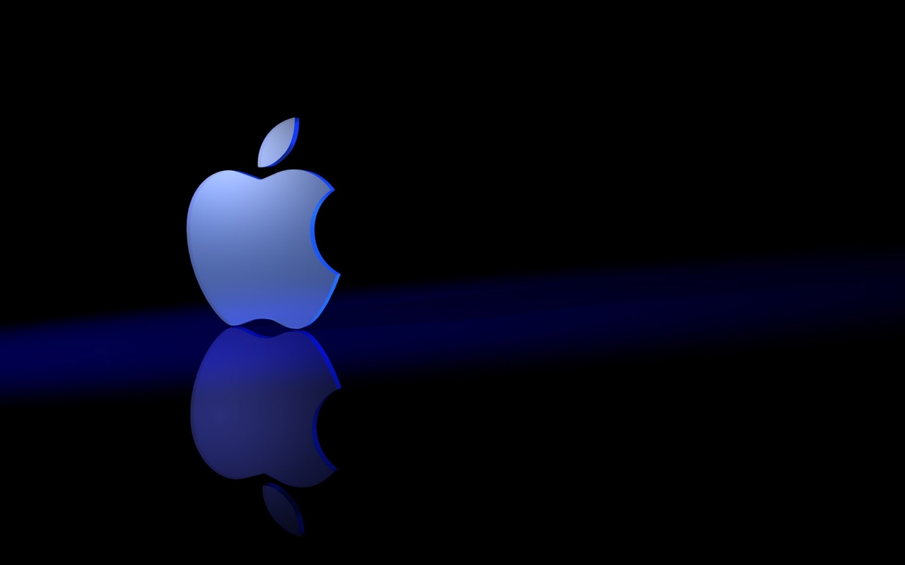 Great Blue Apple for 1280 x 800 widescreen resolution
